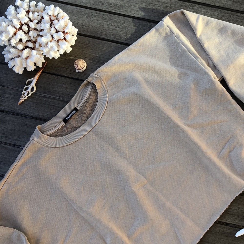 🌴🔆TALENTLESS- CROPPED FRENCH CREW SWEATSHIRT - Picture 5 of 16